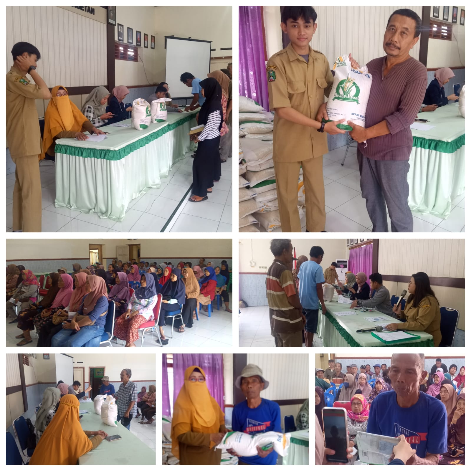 PENYALURAN BANTUAN BERAS